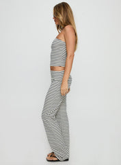 Ace Of Spades Strapless Set Navy / Grey Stripe