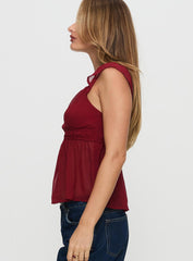 Elysea Top Burgundy