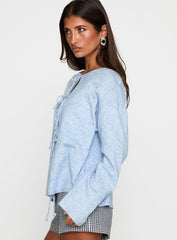 Frosty Knit Cardigan Blue