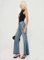 Farleigh High Rise Flared Jeans Blue