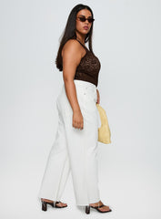 Fawcett High Rise Straight Leg Jeans White Curve