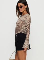 Elinora Wrap Mini Skirt Washed Black