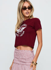 Aerosmith Vintage Graphic Top Burgundy
