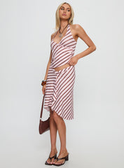 Esmeray Midi Skirt Pink Stripe
