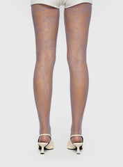 Ammelia Sheer Lace Tights Grey