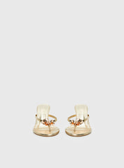 Billini Dalella Thong Heels Gold Metallic