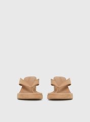 Kamiko Wedged Heels Tan Faux Suede