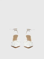 Nilah Pointed Toe Heels White