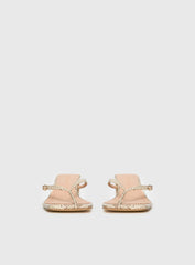 Veyla Square Toe Thong Heels Snake