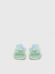 Azira Flower Detail Heels Blue