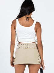 Iconic Cargo Mini Skirt Beige