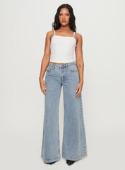 Toby Low Rise Baggy Jeans Light Wash