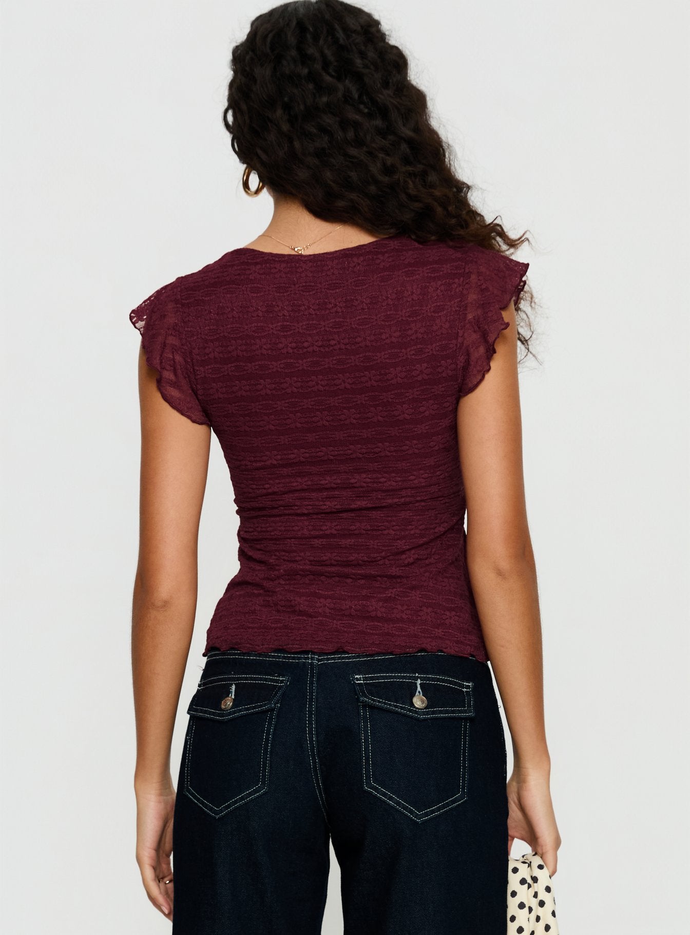 Auroraah Frill Top Cherry