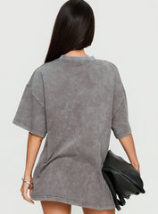 Apres Ski Valley Oversized Graphic Tee Charcoal