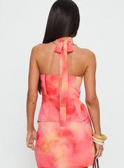 Fondness Scarf Detail Strapless Top Multi