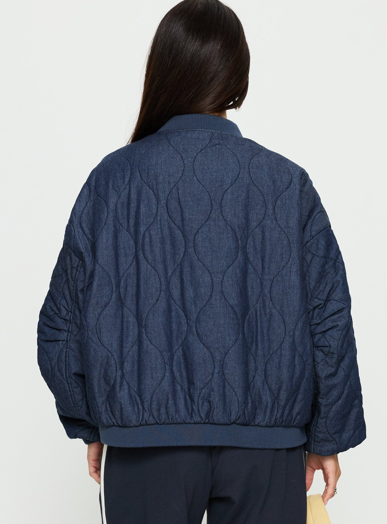 Stick Season Quilted Jacket Navy