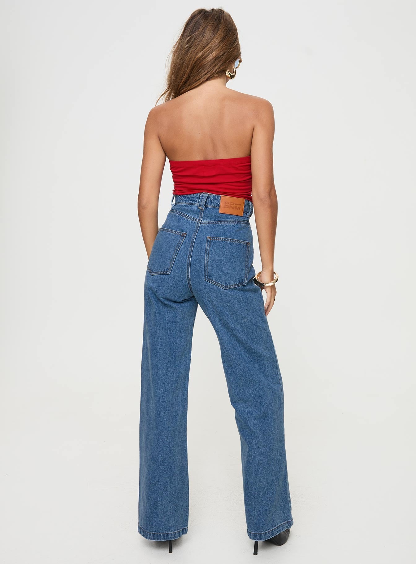 Zephee High Rise Wide Leg Jeans Light Wash Tall