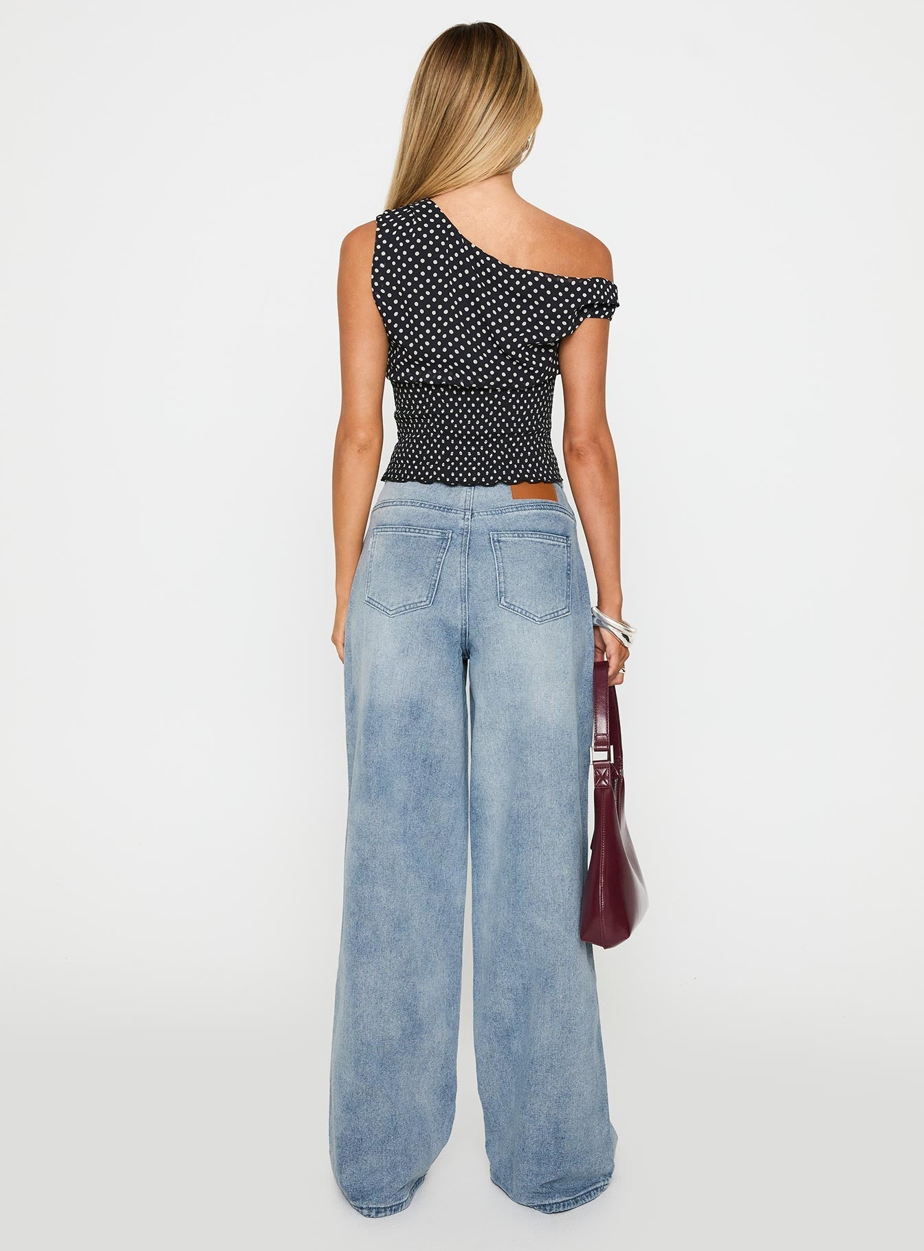 Bowe Low Rise Wide Leg Jeans Blue