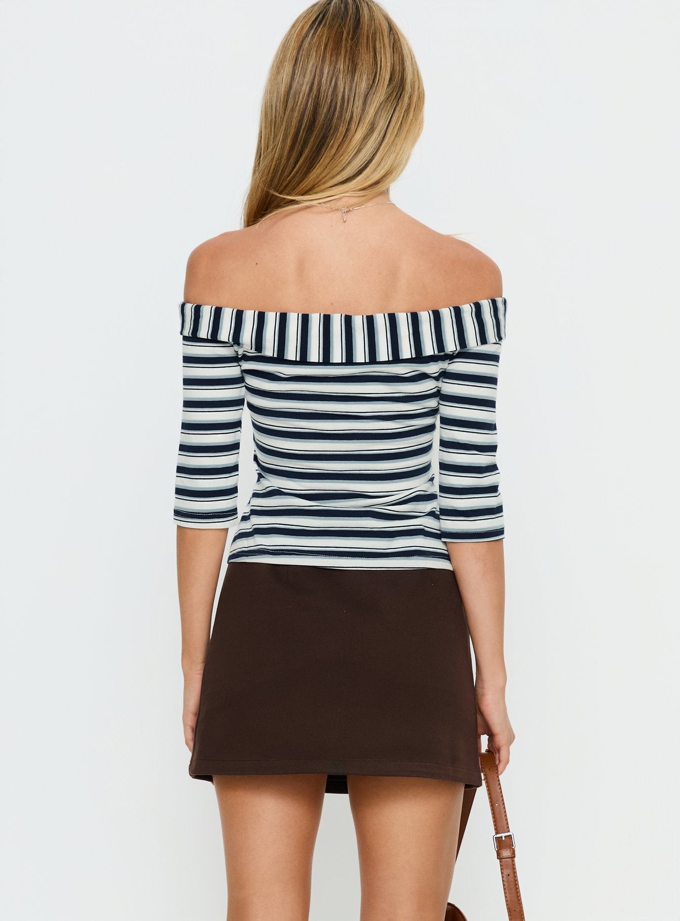 Dinnie Faux Suede Mini Skirt Brown