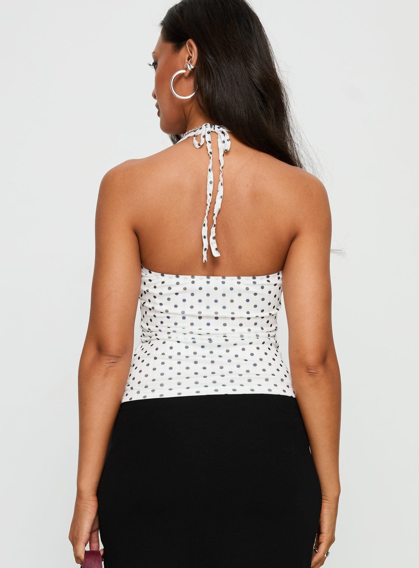 Days Of Summer Ruffle Top White Polka Dot