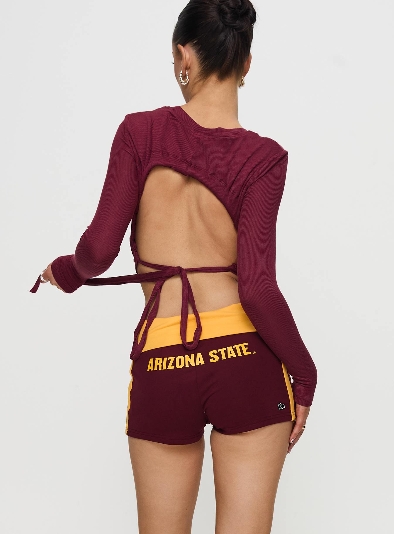 ASU Foldover Shorts Maroon