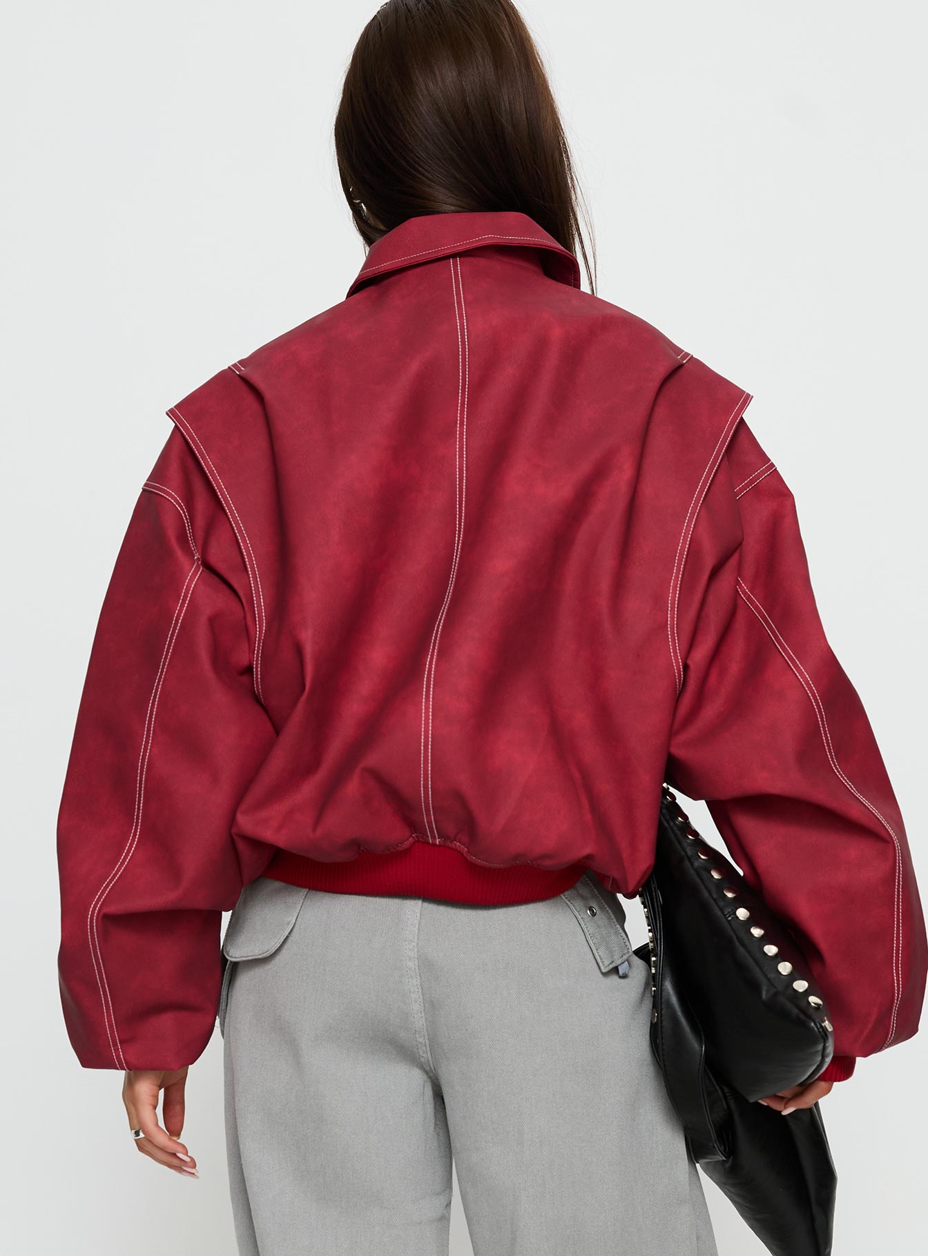 Vista Bomber Jacket Crimson