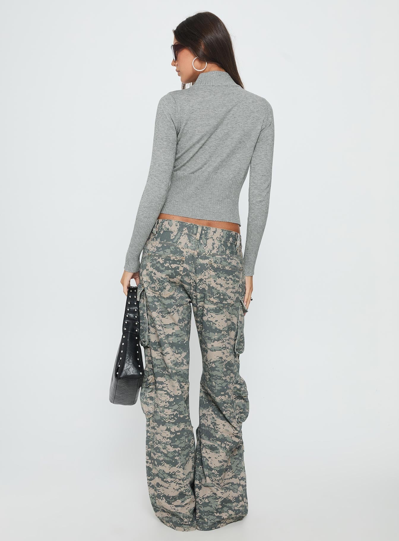 Sweetness Low Rise Straight Leg Jeans Digital Camo