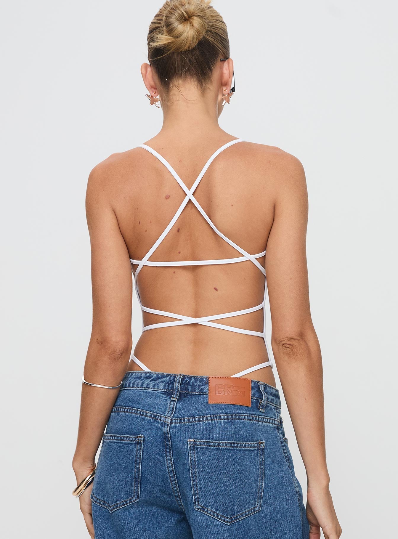 All Tied Up Bodysuit White Tall