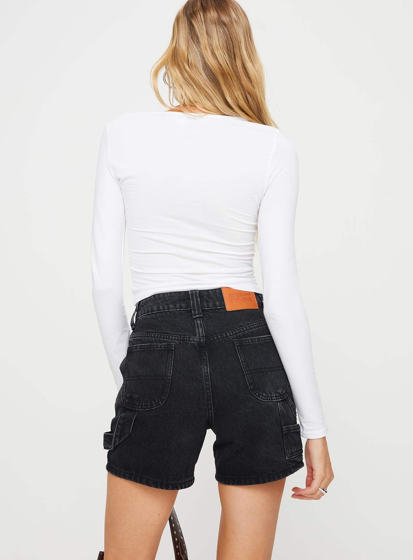 Lou Carpenter Denim Shorts Washed Black Lower Impact