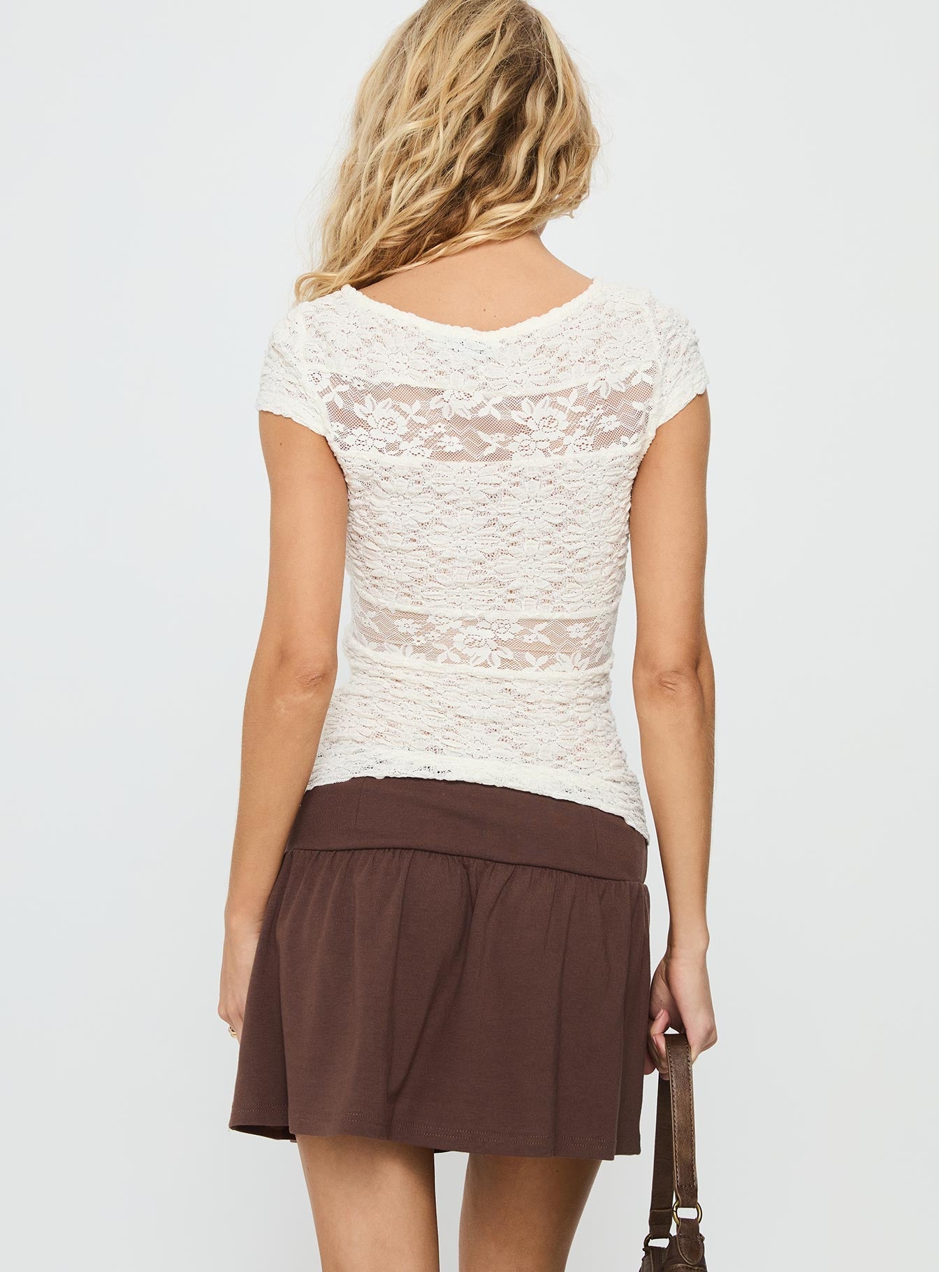 Chevelle Jersey Mini Skirt Chocolate