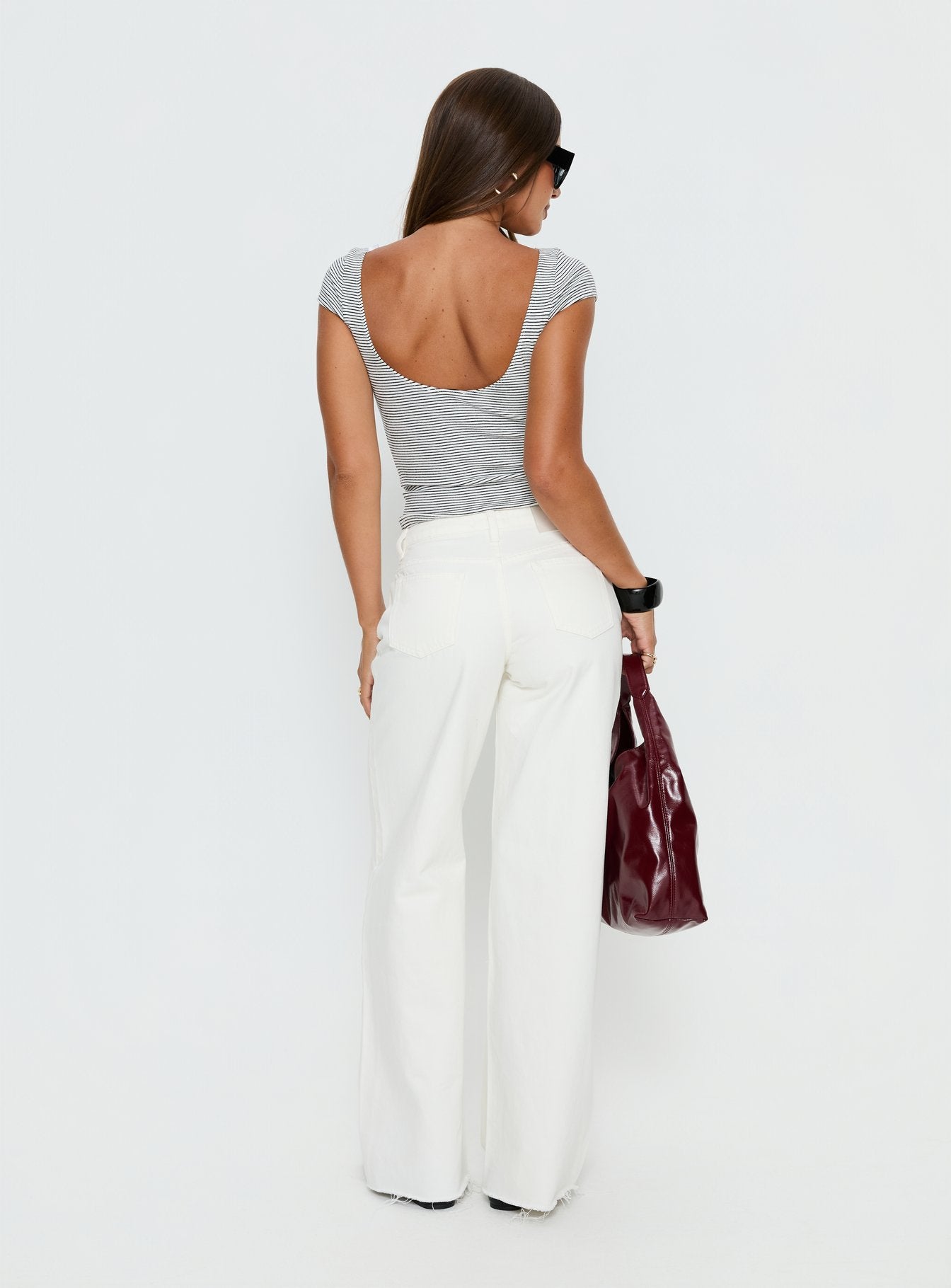 Darla Low Rise Straight Leg Jean White