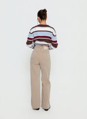 Nicolo High Rise Straight Leg Jeans Concrete