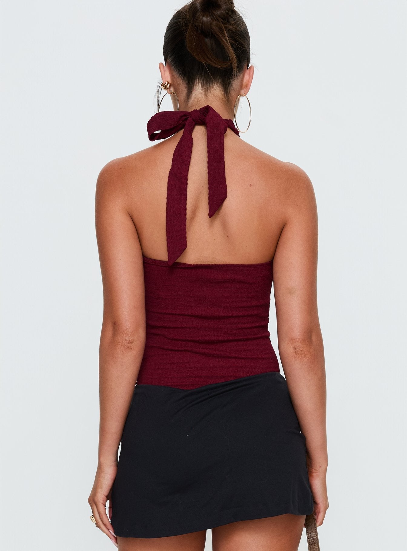 Bridey Cut Out Bodysuit Red