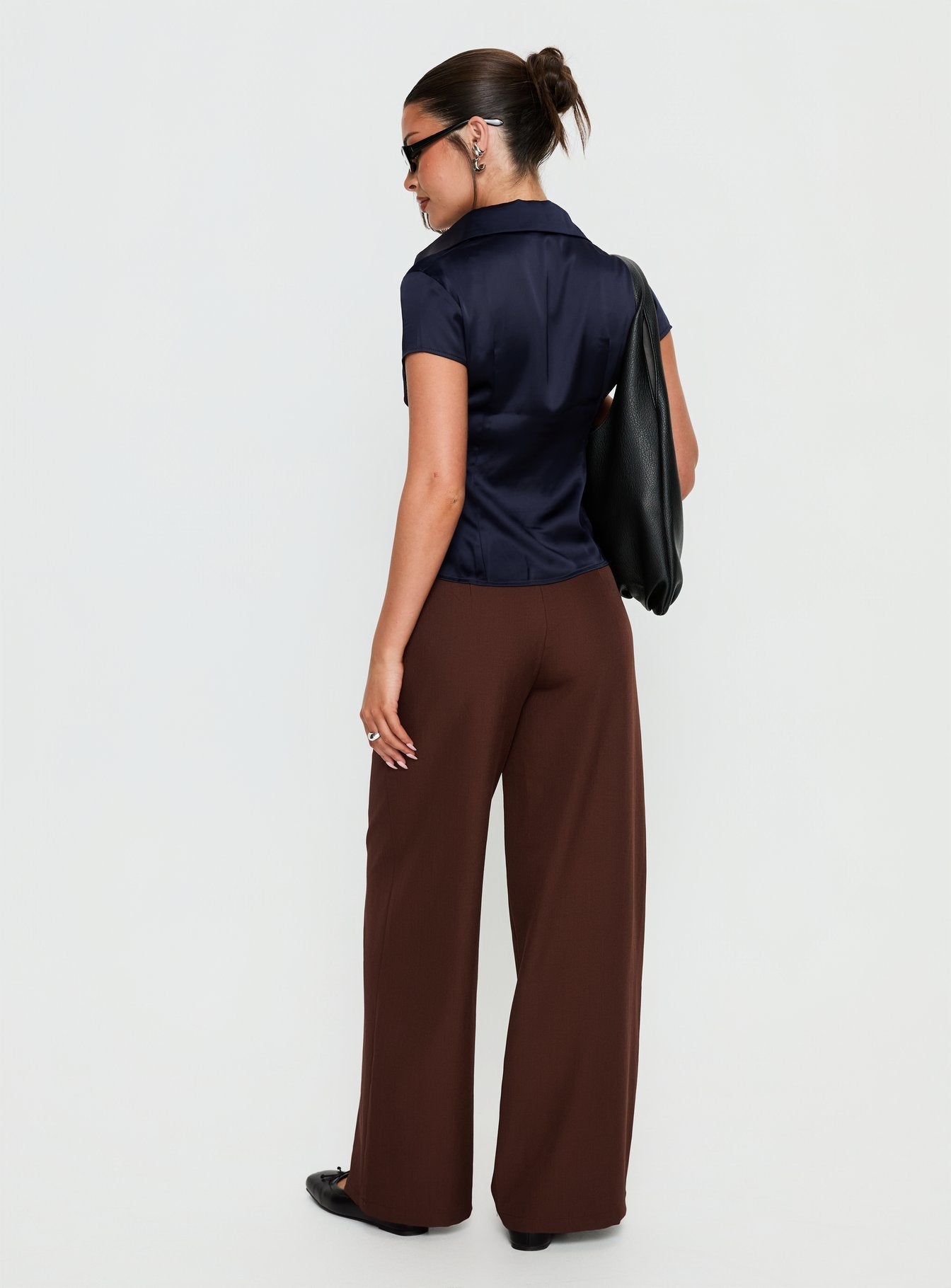 Alys Cut Out Straight Leg Pant Brown