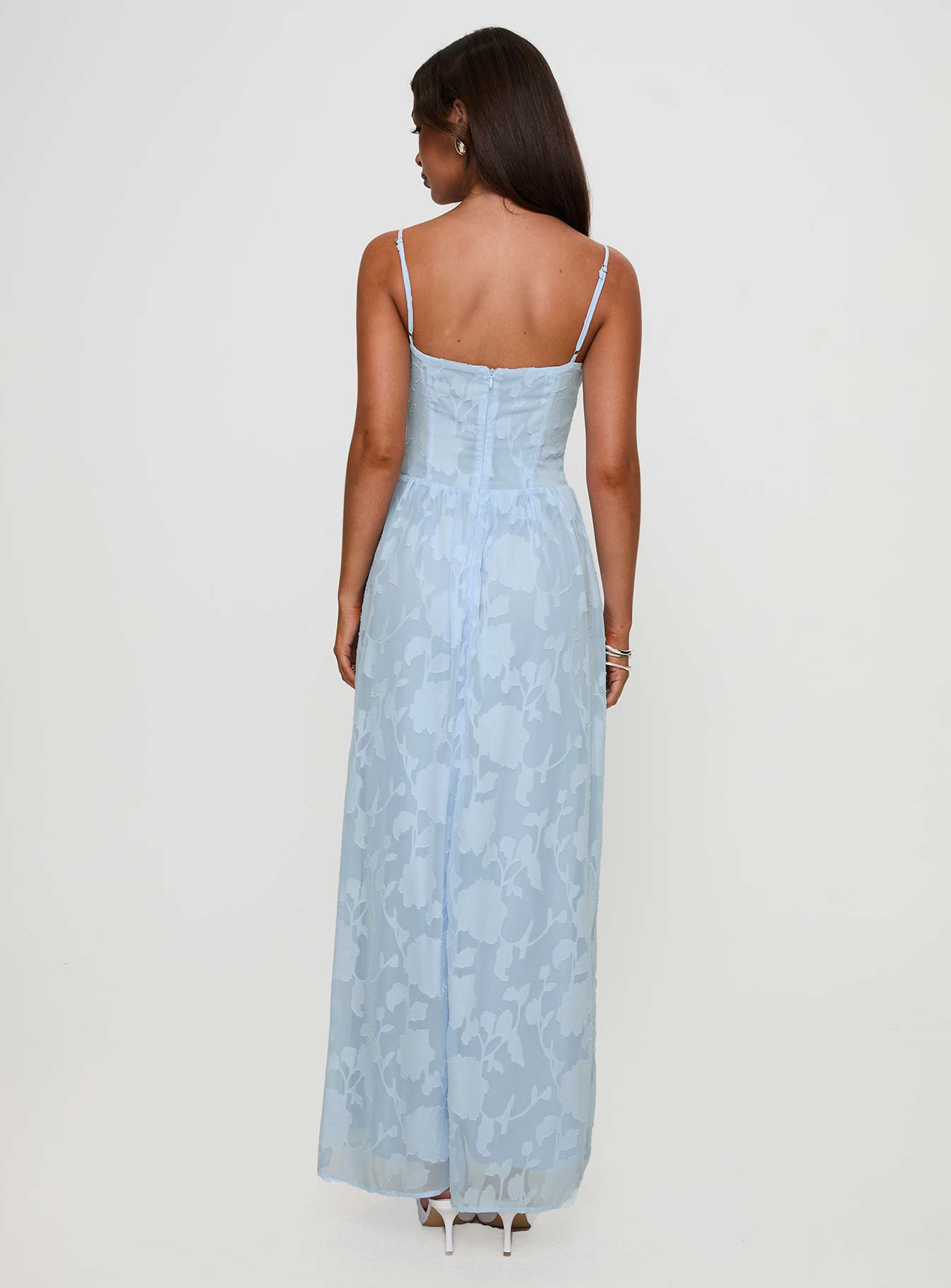 Angeleina Maxi Dress Blue Floral