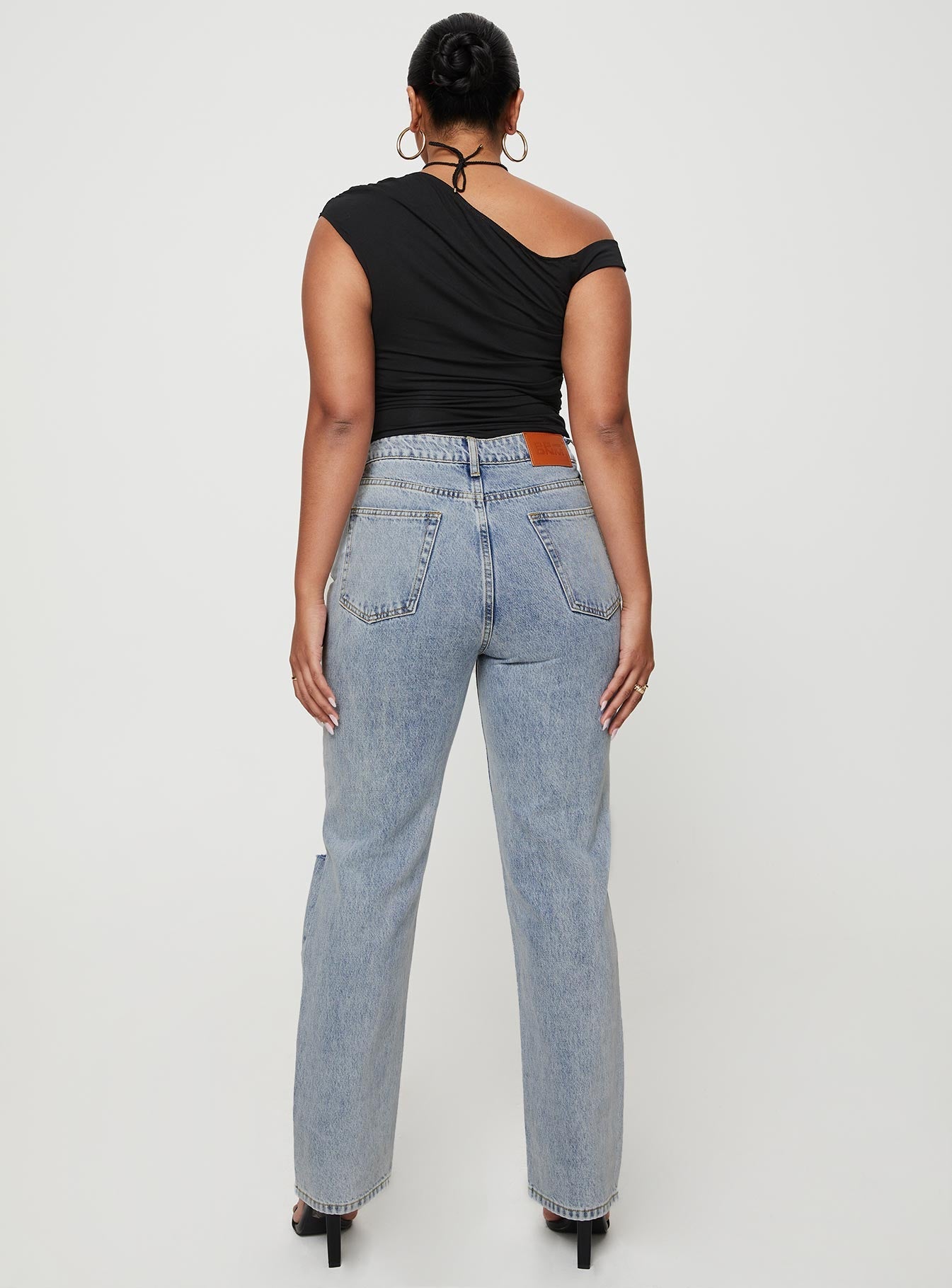 Holland High Rise Straight Leg Jeans Denim
