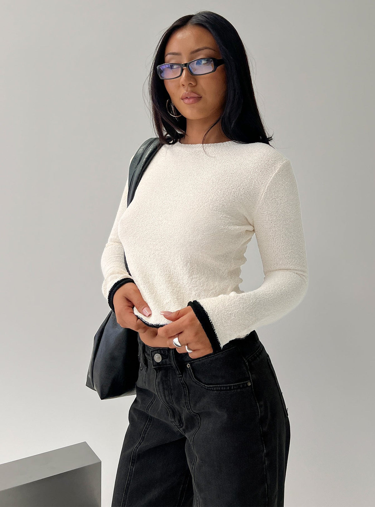 Keree Lightweight Knit Sweater Cream