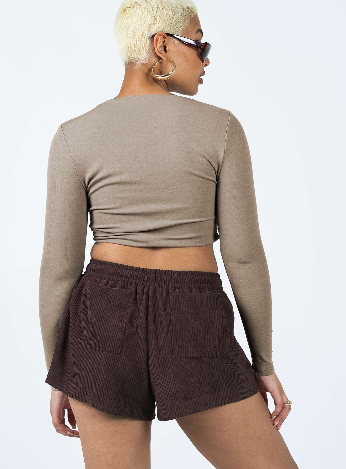 Beach House Shorts Cord Brown