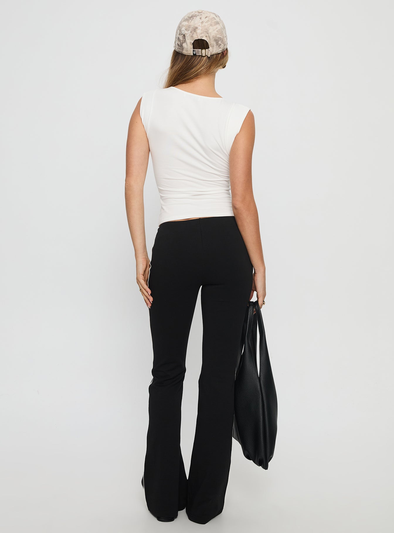 Simki Jersey Flare Pants Black