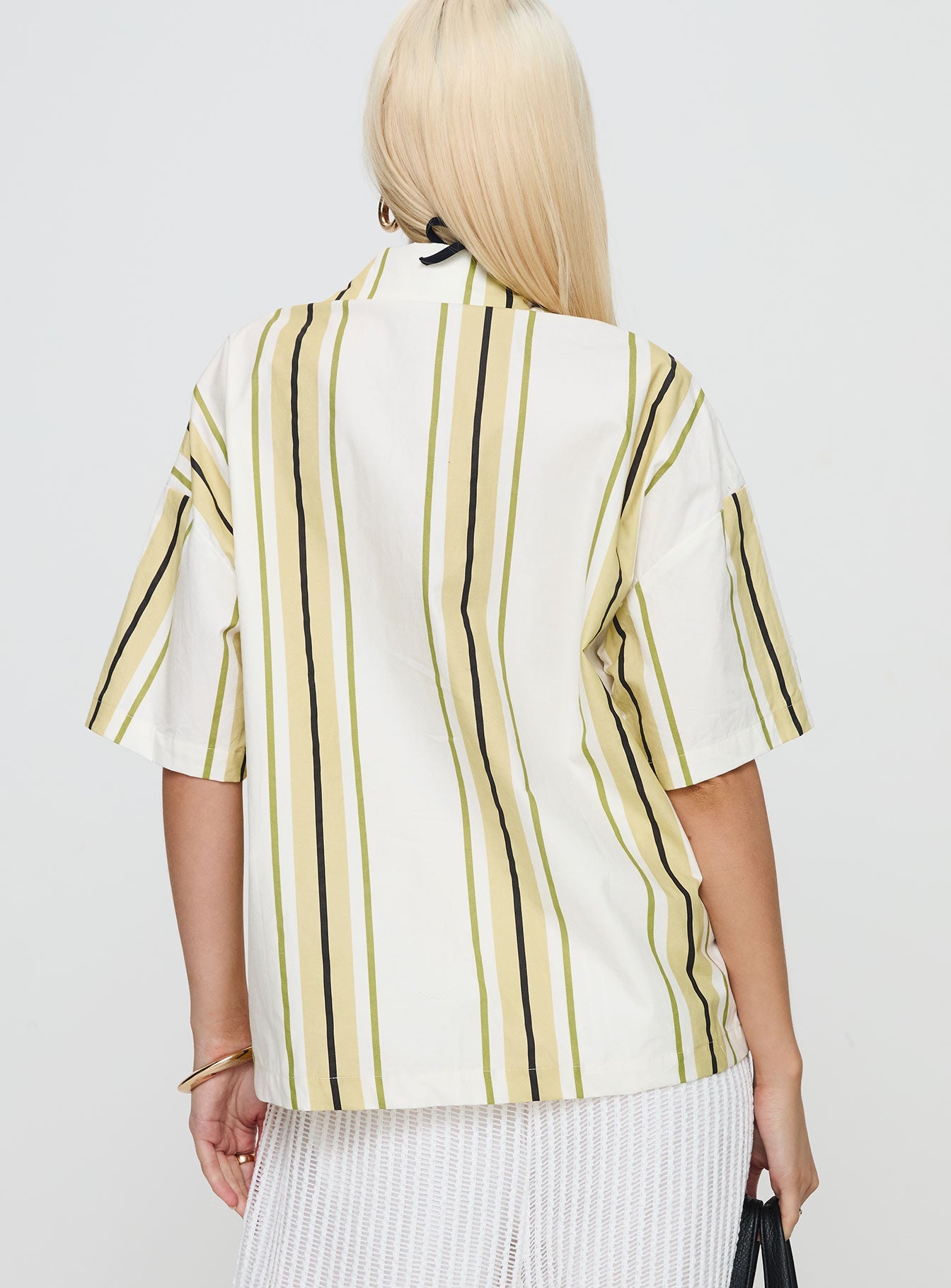 Karyn Top White / Yellow Stripe