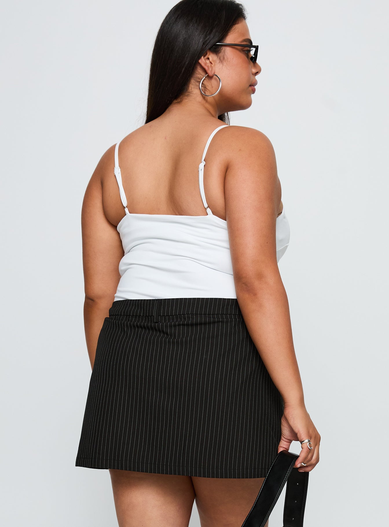 Feminique Skort Black Stripe Curve