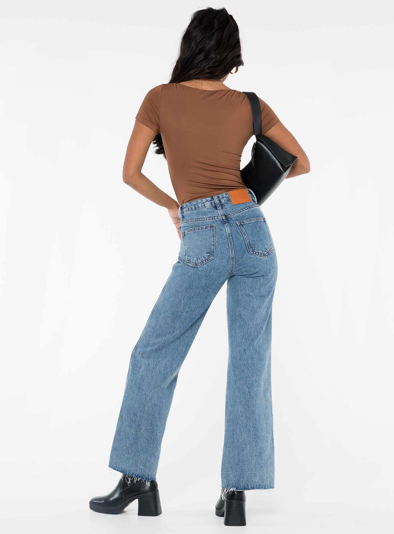 Arlington High Rise Straight Leg Jeans Mid Wash