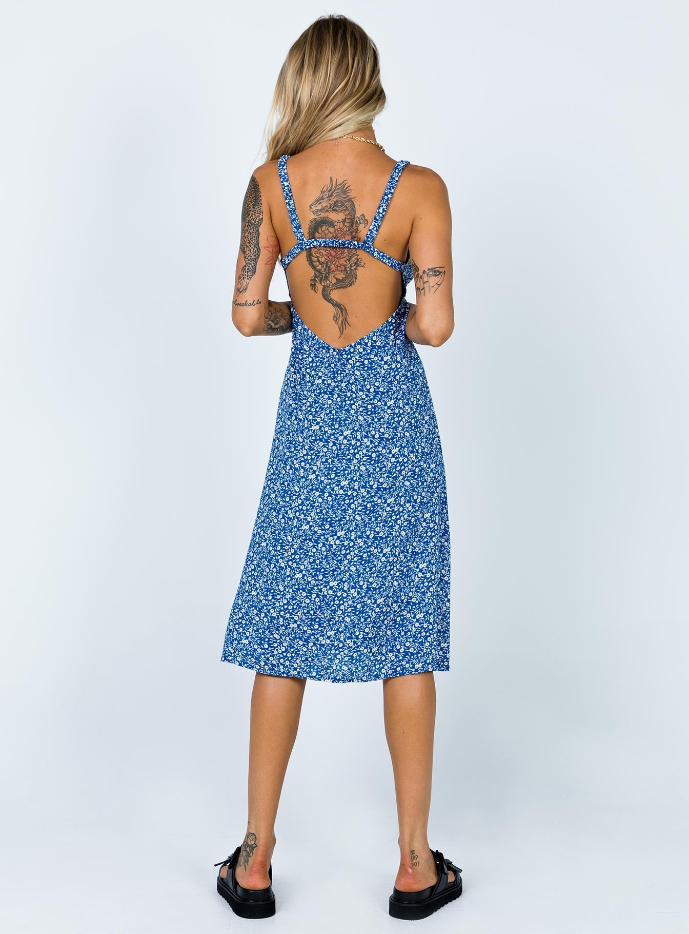 Georgia Midi Dress Navy