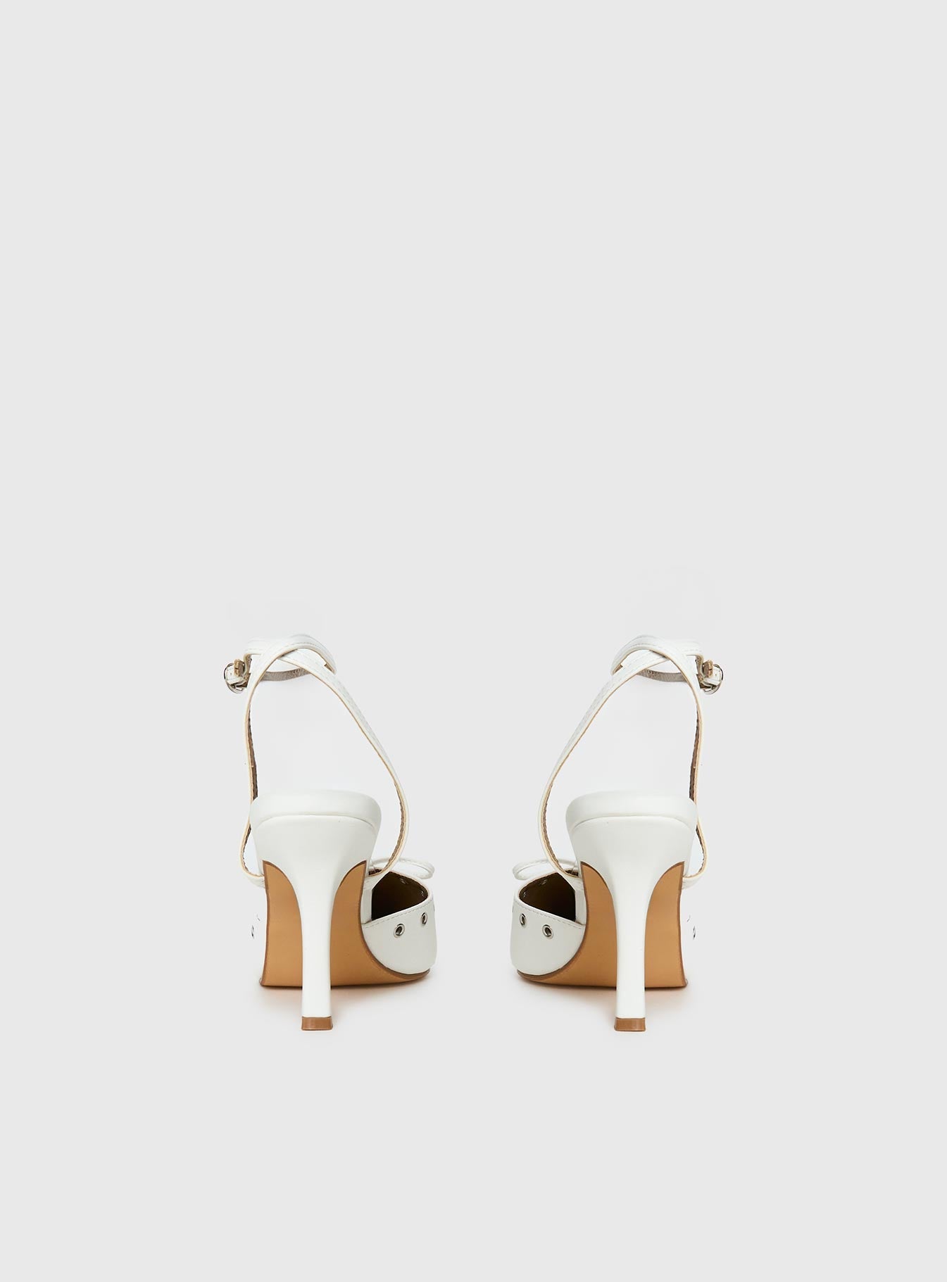 Nilah Pointed Toe Heels White