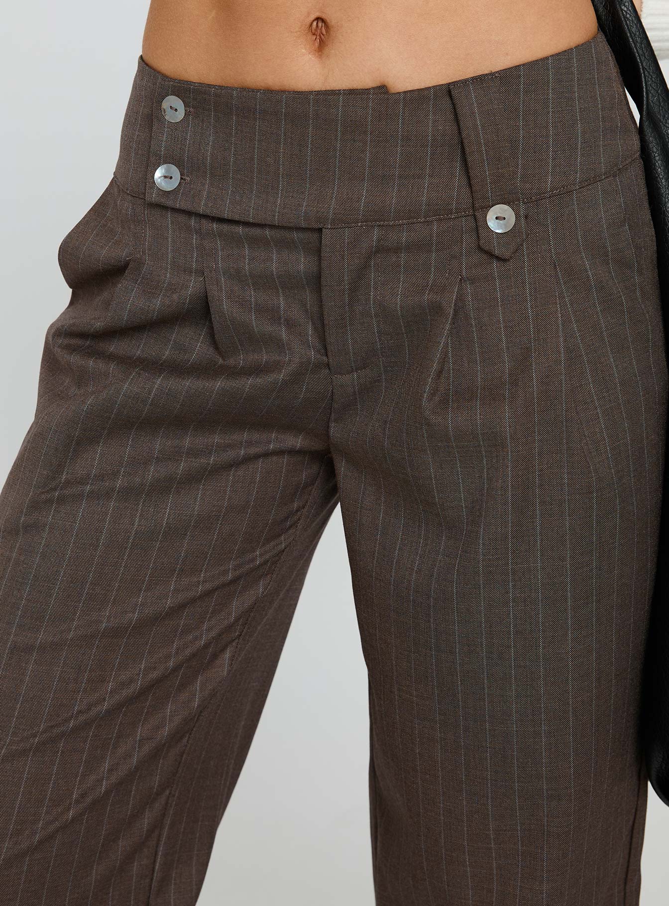 Briellea Thick Waistband Pant Pinstripe