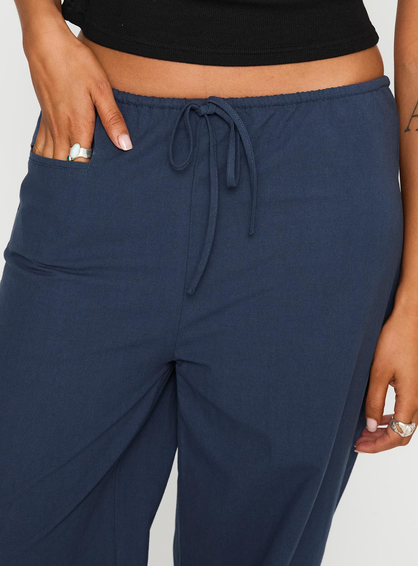 Zodie Low Waist Pants Navy