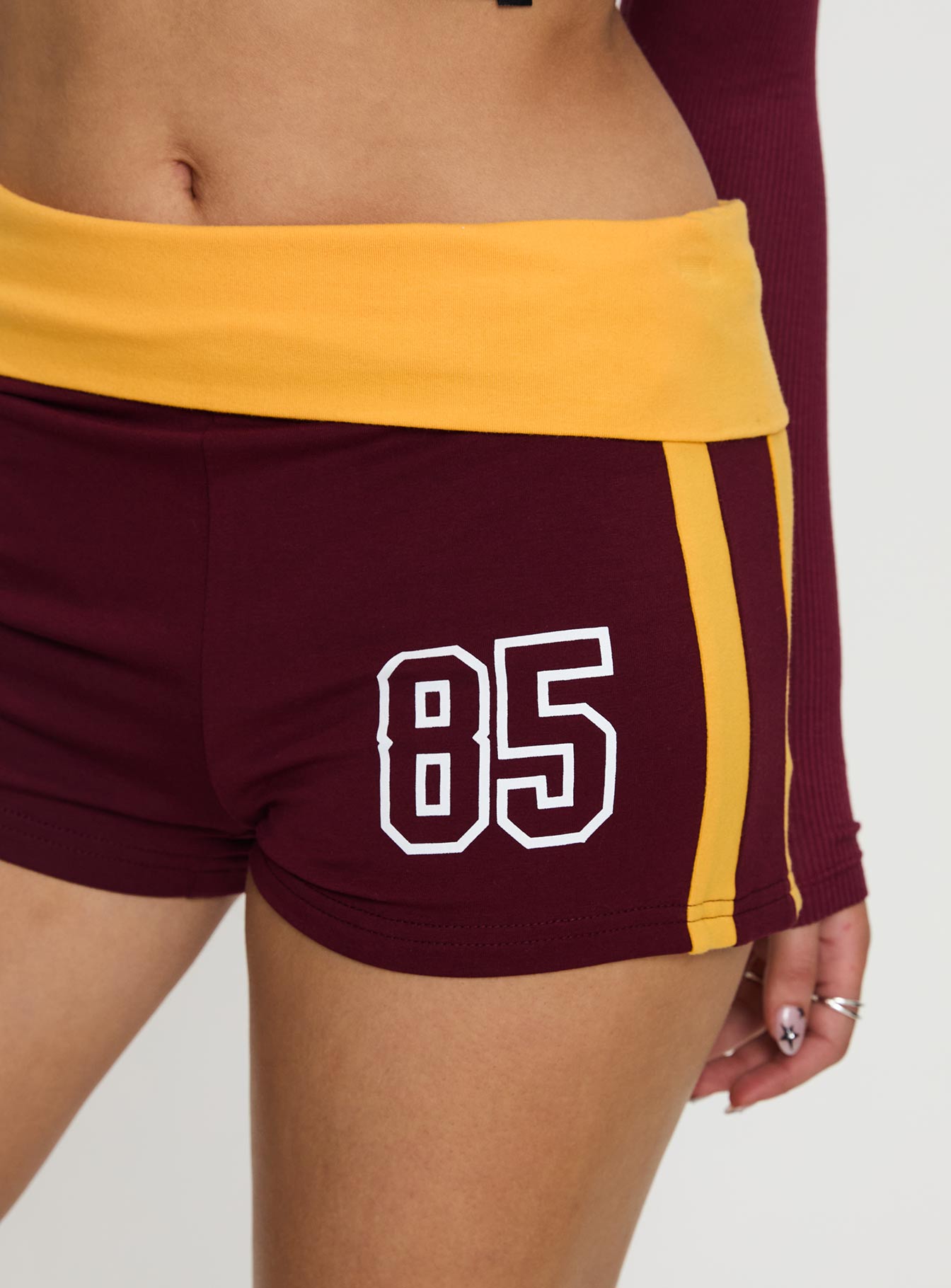 ASU Foldover Shorts Maroon