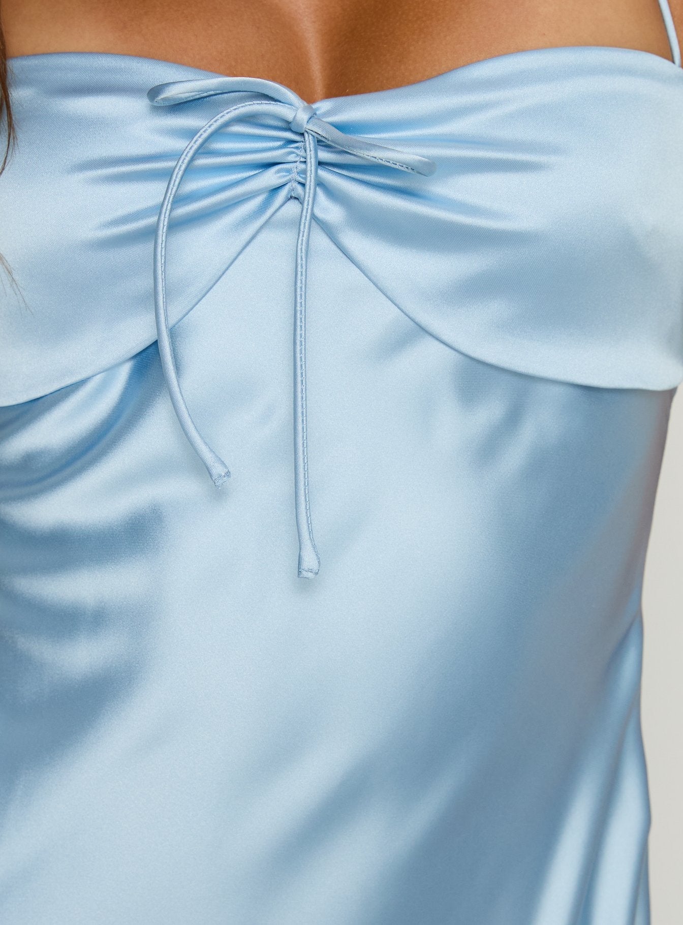 Fireproof Halter Maxi Dress Baby Blue