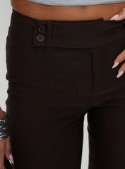 Kinkirk Flared Pants Chocolate Tall