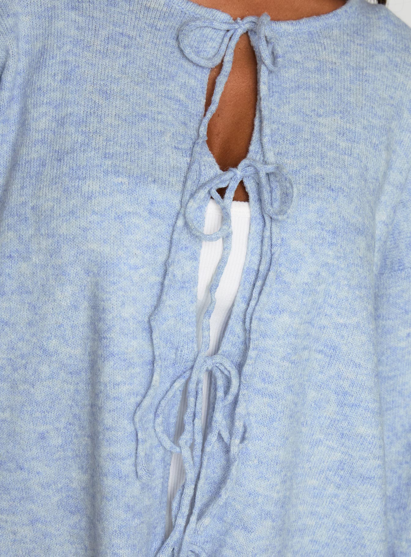 Frosty Knit Cardigan Blue